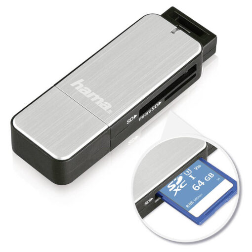HAMA Card Reader USB 3.0 για SD/microSD Γκρι - Image 6