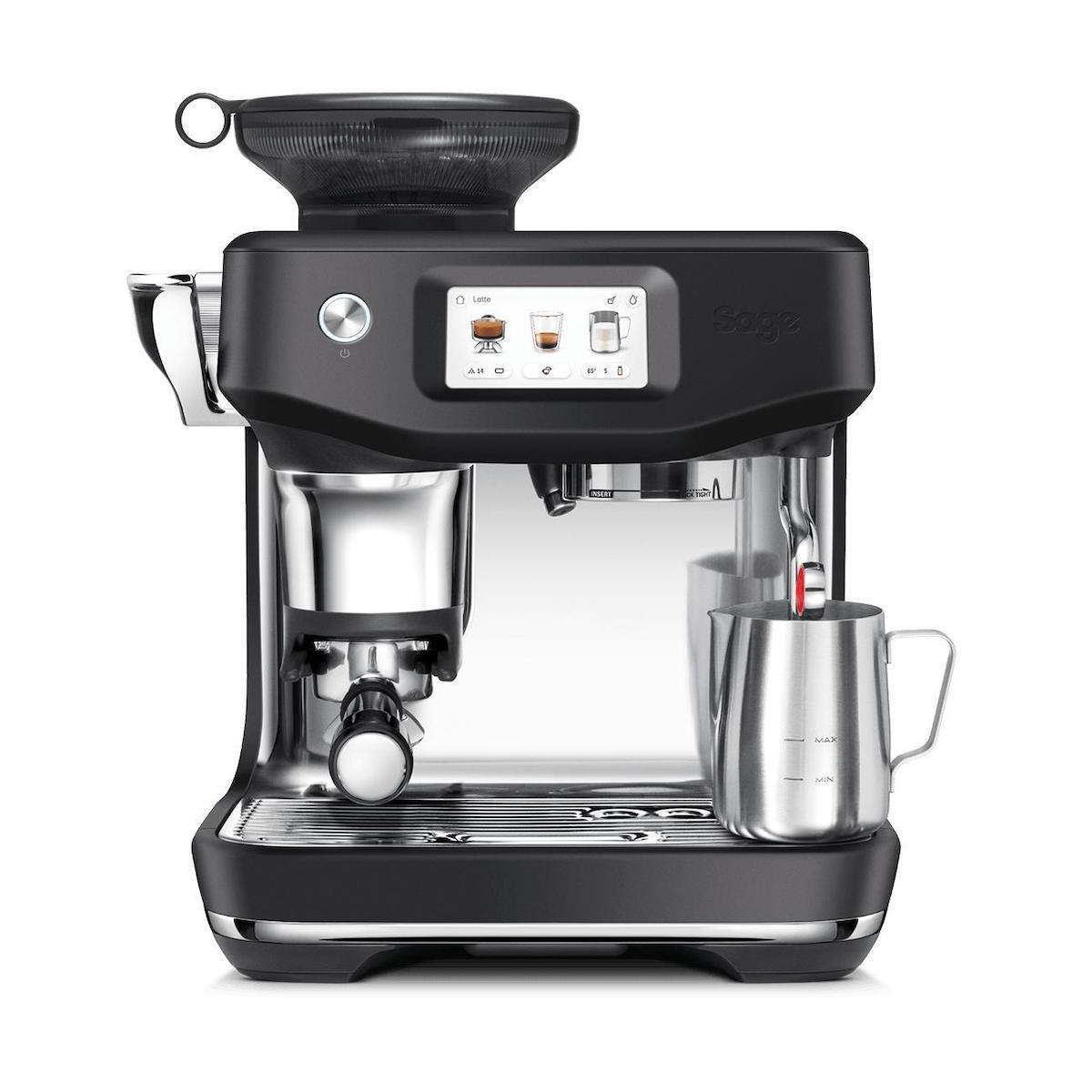 Sage Barista Touch Impress Αυτόματη Μηχανή Espresso 1700W Πίεσης 15bar με Μύλο Άλεσης Black Truffle