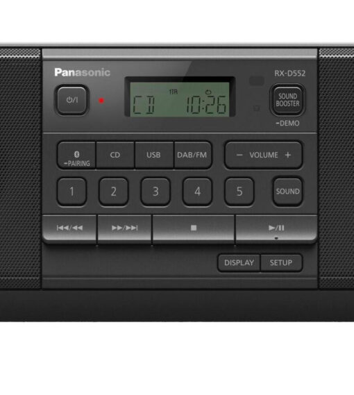 Panasonic Φορητό Ηχοσύστημα με Bluetooth / CD / MP3 / USB / Ραδιόφωνο σε Μαύρο Χρώμα - Image 6