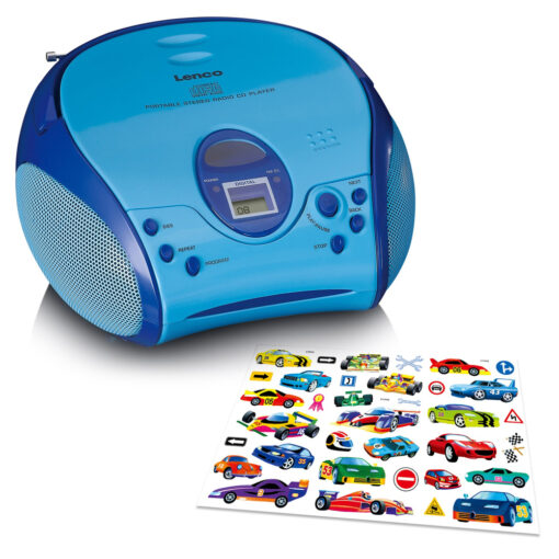 Lenco Φορητό Ηχοσύστημα SCD-24BU Kids με CD / Ραδιόφωνο σε Μπλε Χρώμα - Image 4