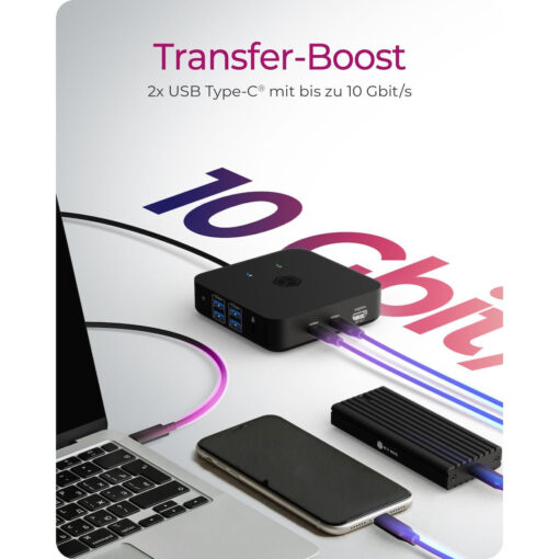 Icy Box USB-C Docking Station με HDMI 4K PD Ethernet (IB-DK4090-C) - Image 4