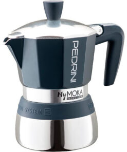 Pedrini MyMoka Induction Μπρίκι Espresso 6cups Inox Blu Notte