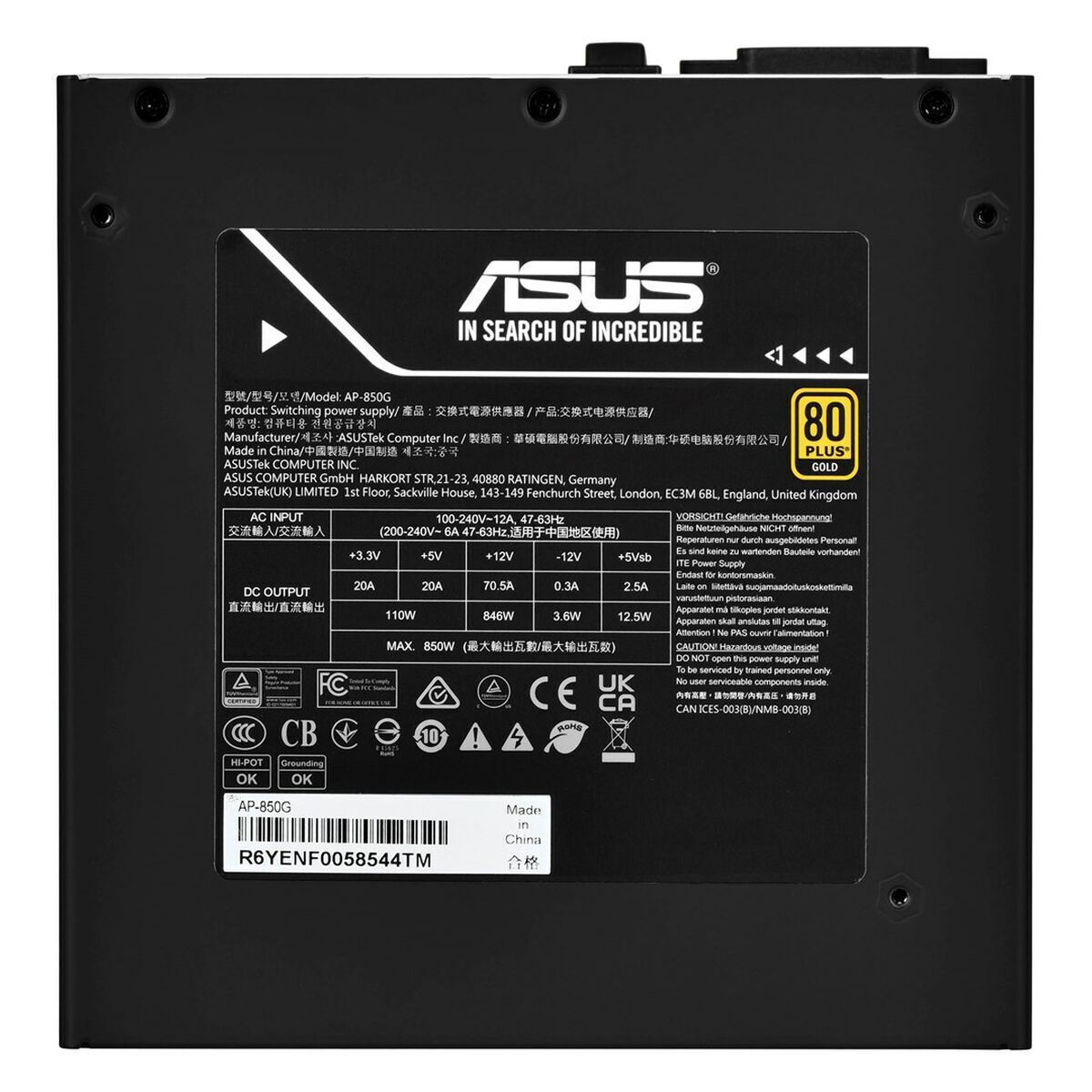 Asus Prime 850W Full Modular 80 Plus Gold - Image 5