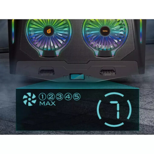 Conceptronic Ergo Cooling Pad με 2 Ανεμιστήρες και Φωτισμό - Image 2