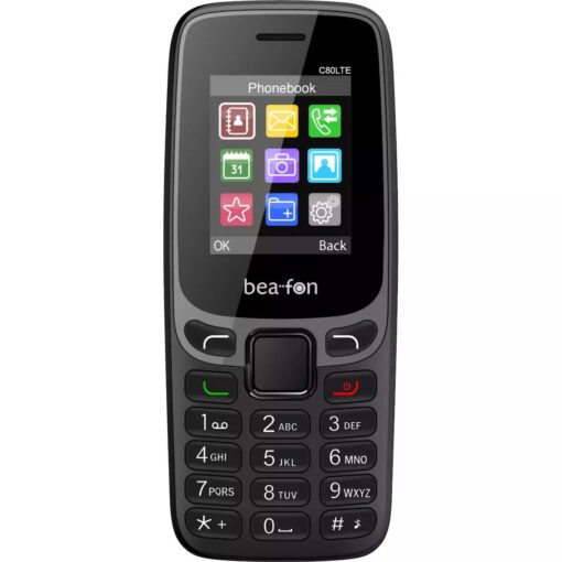 Bea-fon C80 LTE Dual SIM Κινητό με Κουμπιά Μαύρο