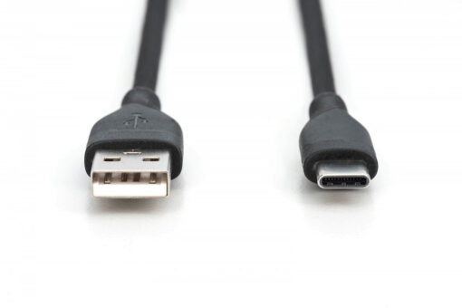 Digitus USB 2.0 USB-C male - USB-A / USB-C 0.5m (AK-300340-005-S) - Image 2