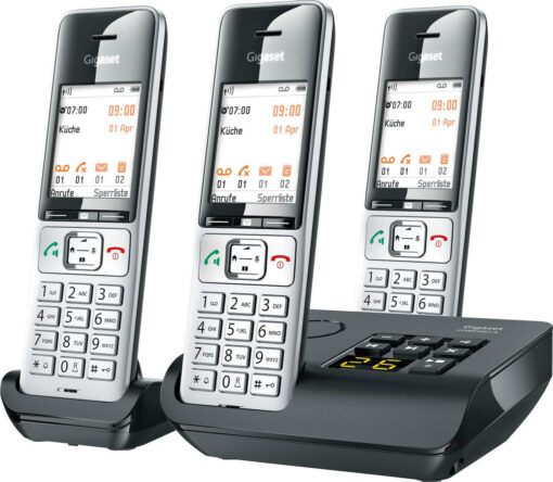 Gigaset Comfort 500A Trio με Ελληνικό Μενού Ασημί - Image 4