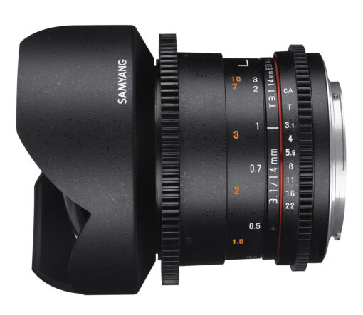 Samyang MF 14mm T3,1 VDSLR MK2 Crop Frame για Micro Four Thirds (MFT) Μount - Image 3