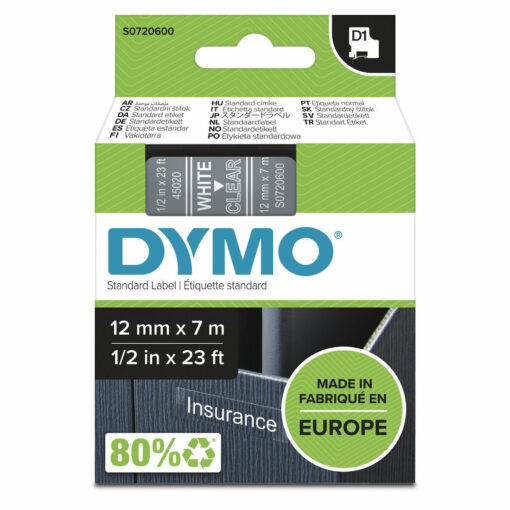 Dymo 45020 Ταινία Ετικετογράφου σε Λευκό Χρώμα - Image 2