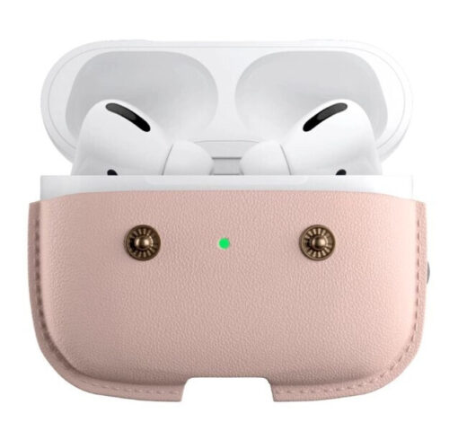 Woodcessories Aircase Airpod Pro Leather Necklace Case Old Rose - Image 2