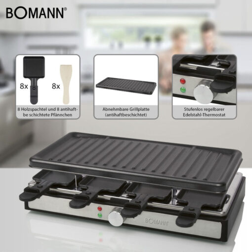 Bomann Ψησταριά Αυλακωτής Πλάκας 1200W - Image 6