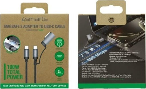 4Smarts USB 2.0 USB-C male - USB-C 100W 2m - Image 3