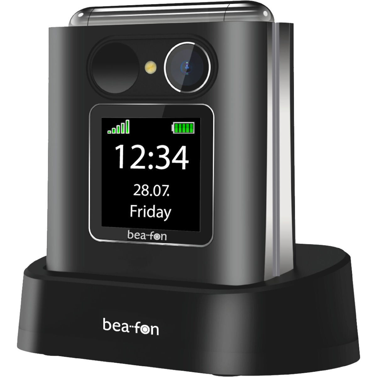 Bea-fon Fold 10 Single SIM Κινητό με Κουμπιά (Αγγλικό Μενού) Μαύρο