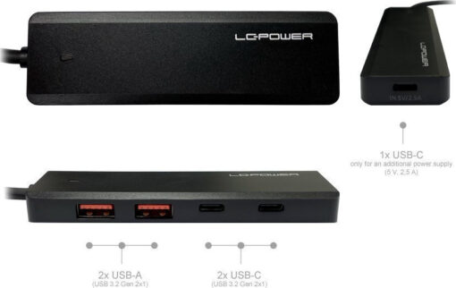 LC-Power USB 3.0 Hub 4 Θυρών με σύνδεση USB-A - Image 3