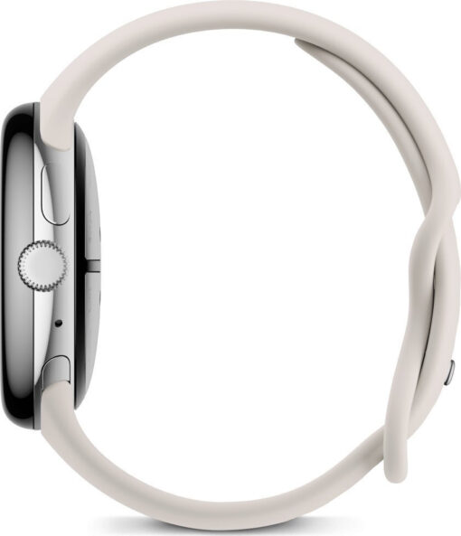 Google Pixel Watch 3 LTE 45mm Polished Silver Aluminum case / Porcelain Active Band - Image 4