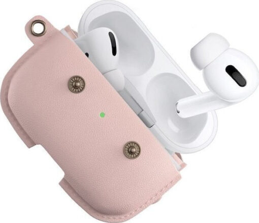 Woodcessories Aircase Airpod Pro Leather Necklace Case Old Rose - Image 4