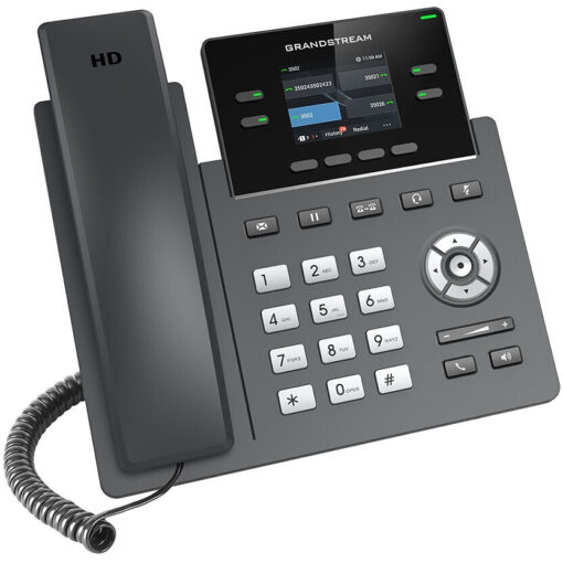 Grandstream GRP2612G Ενσύρματο Τηλέφωνο IP 2 γραμμών Μαύρο - Image 3