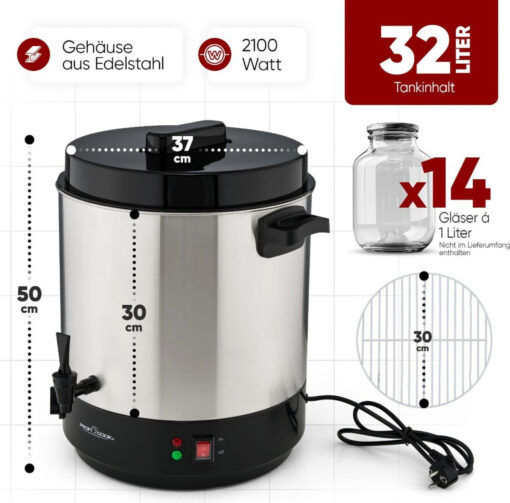 Profi Cook Θερμομάγειρας με Χωρητικότητα 1lt Ασημί - Image 2