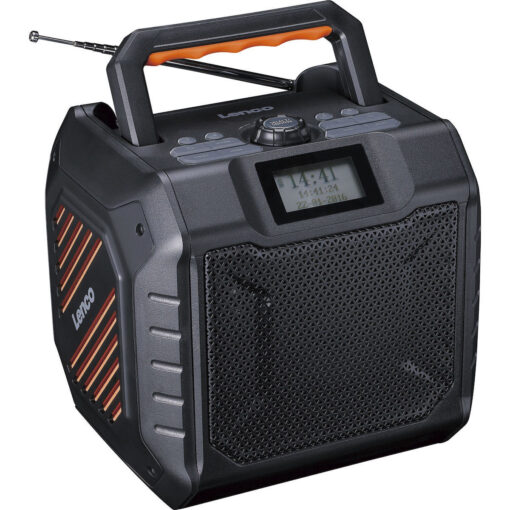 Lenco ODR-160GY Φορητό Ραδιόφωνο Επαναφορτιζόμενο DAB+ με USB Μαύρο - Image 4