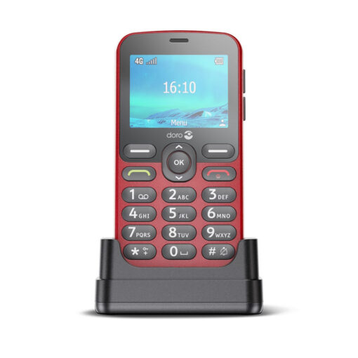 Doro 1880 Dual SIM Κινητό με Κουμπιά Κόκκινο - Image 3
