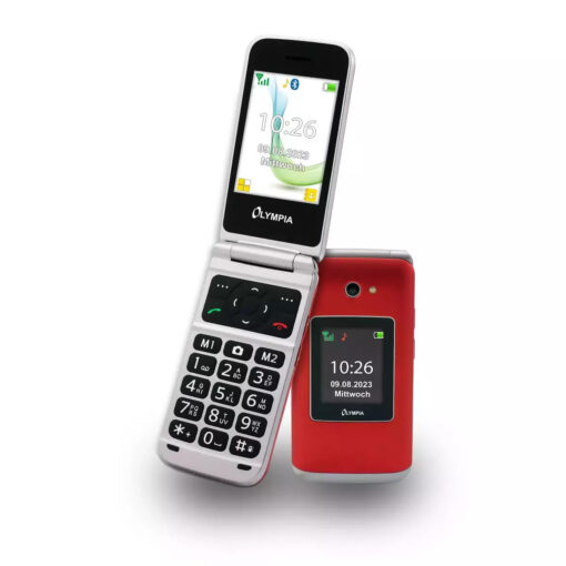 Olympia Vitus Dual SIM Κινητό με Μεγάλα Κουμπιά (Αγγλικό) Κόκκινο