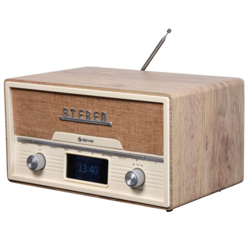 Denver MDA-525LW Retro Επιτραπέζιο Ραδιόφωνο DAB με Bluetooth Καφέ - Image 4