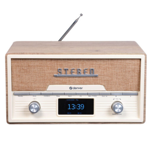 Denver MDA-525LW Retro Επιτραπέζιο Ραδιόφωνο DAB με Bluetooth Καφέ