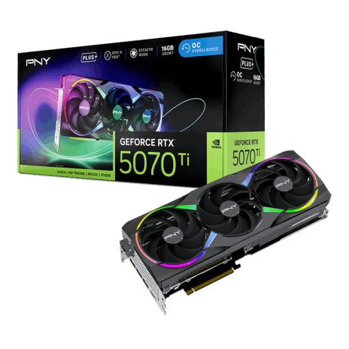 PNY GeForce RTX 5070 Ti 16GB ARGB Overclocked Triple Fan Plus