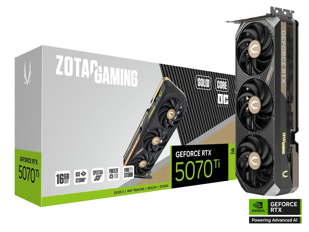 Zotac GeForce RTX 5070 Ti 16GB GDDR7 Κάρτα Γραφικών ZT-B50710J2-10P