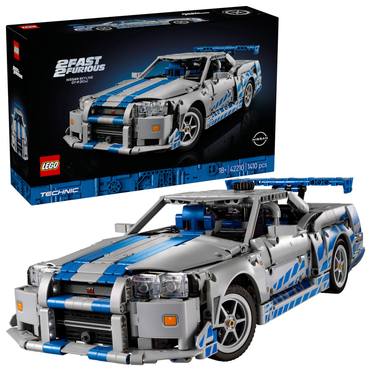 Lego Technic 2 Fast 2 Furious Nissan Skyline GT-R (R34) Car για 18+ Ετών 1.410τμχ