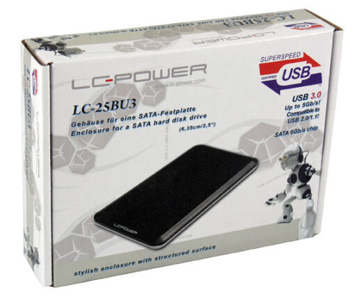LC-Power Θήκη για Σκληρό Δίσκο 2.5" SATA III με σύνδεση USB3.0 - Image 3