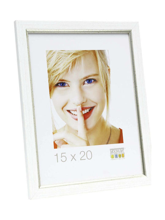 Deknudt S46AF1_15,0X20,0 Κορνίζα Πλαστική 15x20cm με Λευκό Πλαίσιο