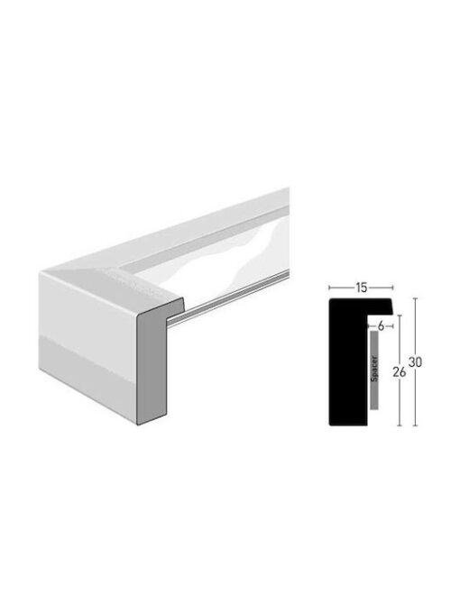 Nielsen Κορνίζα Ξύλινη 20x20cm με Λευκό Πλαίσιο - Image 2