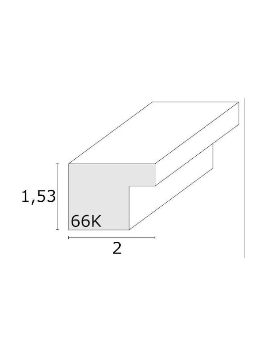Deknudt Κορνίζα Ξύλινη S66KF1 20x30cm με Λευκό Πλαίσιο White - Image 3
