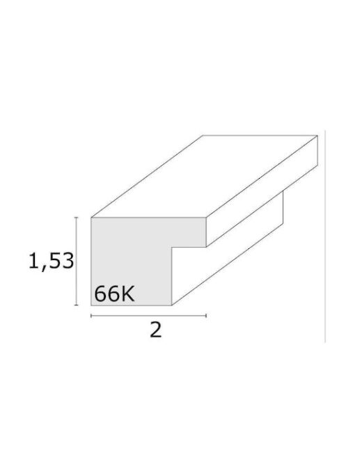 Deknudt Κορνίζα Ξύλινη S66KF1 30x40cm με Λευκό Πλαίσιο White - Image 2