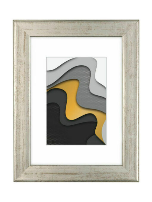 HAMA Κορνίζα Ξύλινη Vigo 40x50cm με Ασημί Πλαίσιο Silver