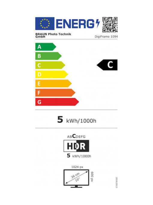Braun Phototechnik Digiframe 1094 Ψηφιακή Κορνίζα LED 10.1" Ανάλυσης 1024x600 Μαύρη - Image 2