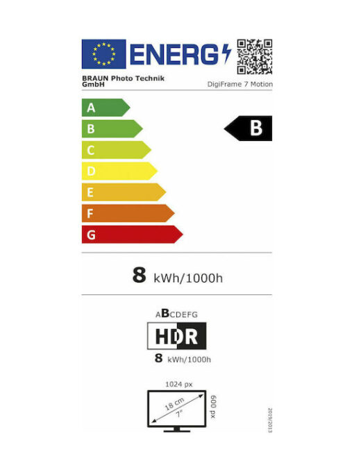 Braun Phototechnik DigiFrame 7 Motion Ψηφιακή Κορνίζα LED 7" Ανάλυσης 1920x1080 Μαύρη - Image 3