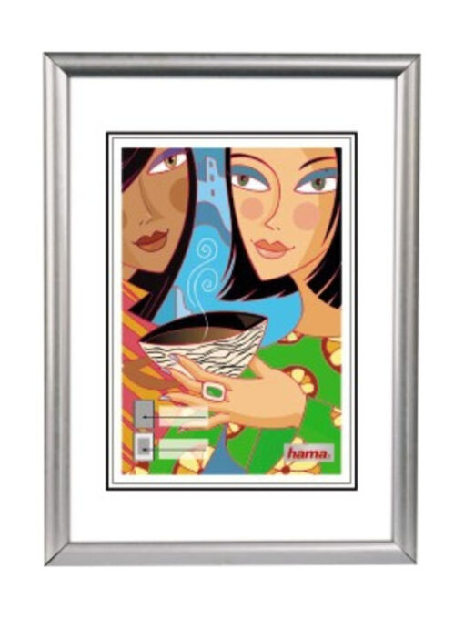 HAMA Κορνίζα Τοίχου Πλαστική Madrid Silver 30x40cm με Ασημί Πλαίσιο