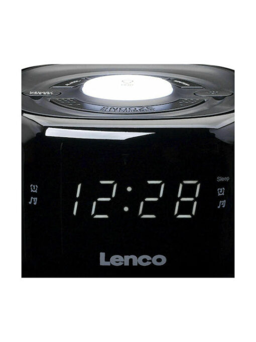 Lenco Επιτραπέζιο Ψηφιακό Ρολόι με Ξυπνητήρι & Ραδιόφωνο Μαύρο CR-12BK - Image 4