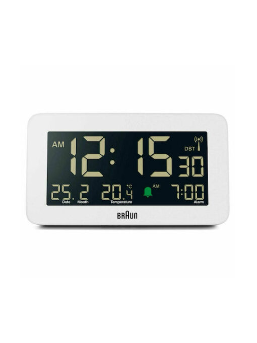 Braun BC10 DCF-W Επιτραπέζιο Ψηφιακό Ρολόι με Ξυπνητήρι & Ραδιόφωνο Λευκό 67603 - Image 2