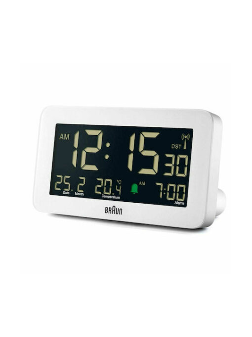 Braun BC10 DCF-W Επιτραπέζιο Ψηφιακό Ρολόι με Ξυπνητήρι & Ραδιόφωνο Λευκό 67603 - Image 3