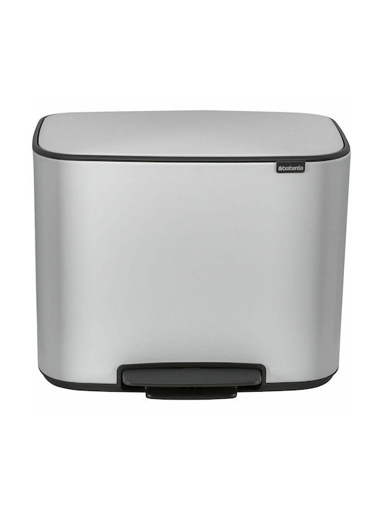 Brabantia Bo Κάδος Ανακύκλωσης Λευκός με Πεντάλ 34lt