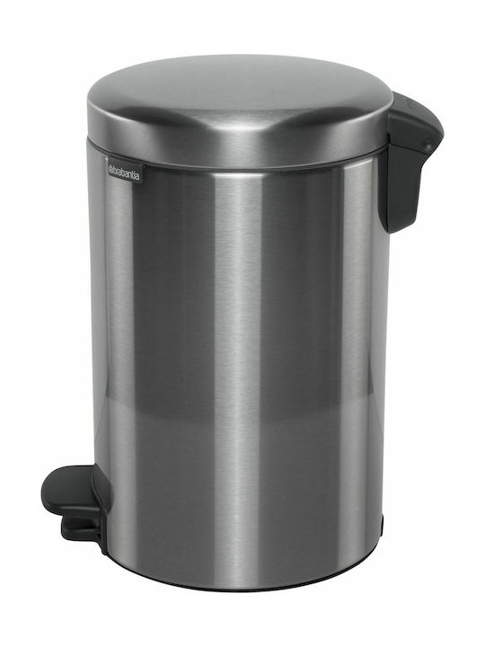 Brabantia NewIcon Κάδος Απορριμμάτων Μεταλλικός Steel Matt με Πεντάλ 12lt