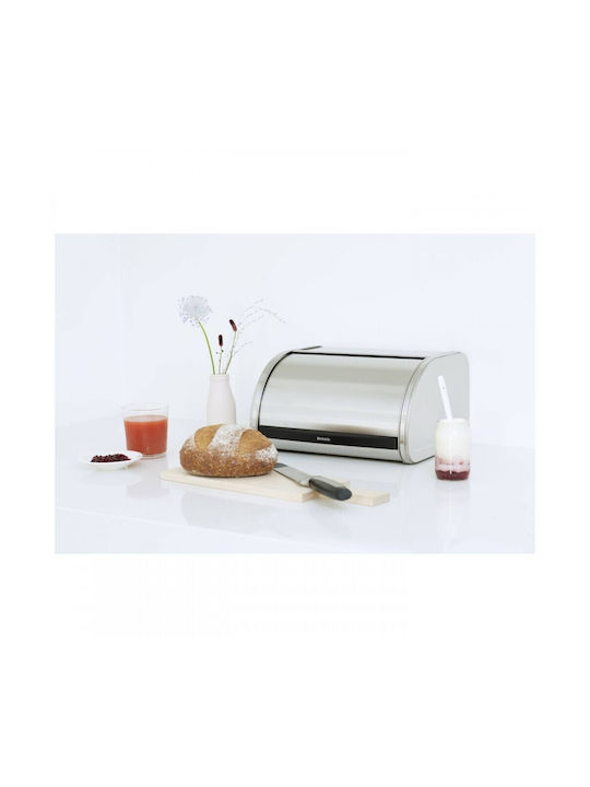 Brabantia Roll Top Bread Bin Ψωμιέρα με Καπάκι Inox σε Ασημί Χρώμα 31.5x26x17.3cm - Image 2