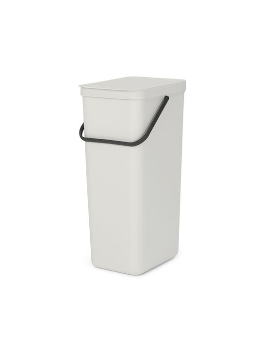 Brabantia Sort & Go Κάδος Απορριμμάτων Πλαστικός Light Grey 40lt