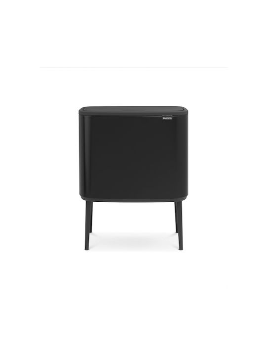 Brabantia Bo Κάδος Απορριμμάτων από Ανοξείδωτο Ατσάλι Matt Black 36lt