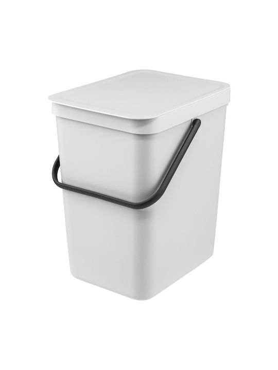 Brabantia Sort & Go Κάδος Απορριμμάτων Πλαστικός Light Grey 25lt