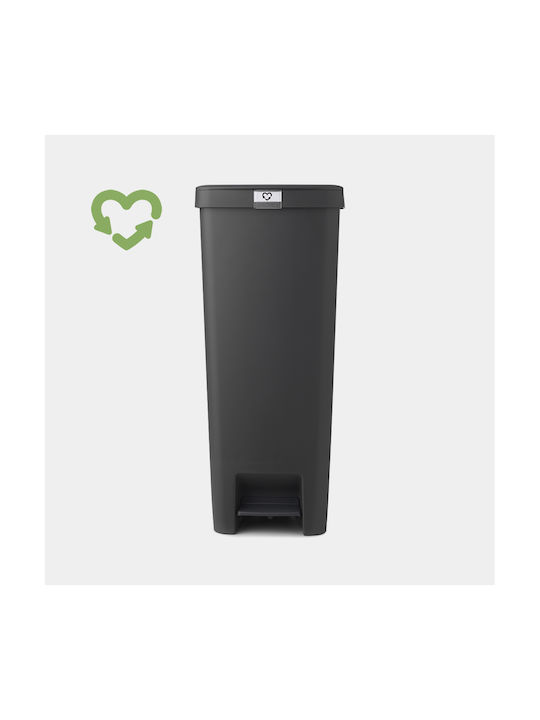 Brabantia StepUp Κάδος Απορριμμάτων Πλαστικός Dark Grey με Πεντάλ 40lt - Image 3