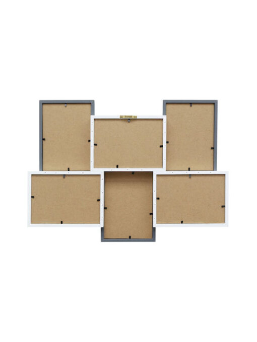 Deknudt Κορνίζα Τοίχου Ξύλινη 6 Θέσεων 13x18cm με Λευκό Πλαίσιο - Image 3